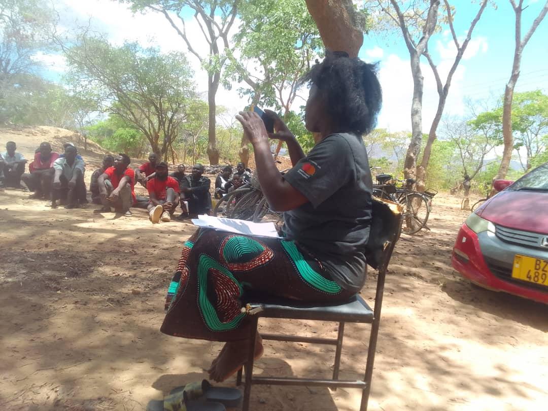 Community members working together